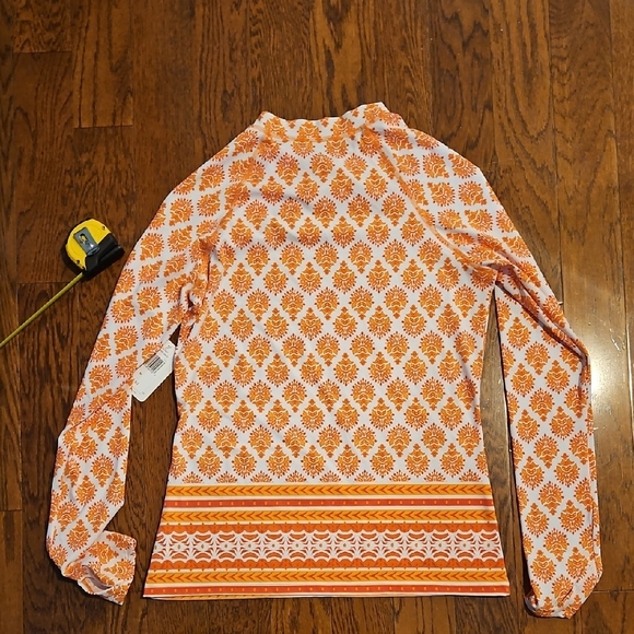 Orange Patterned Women's Top - Picture 6 of 6